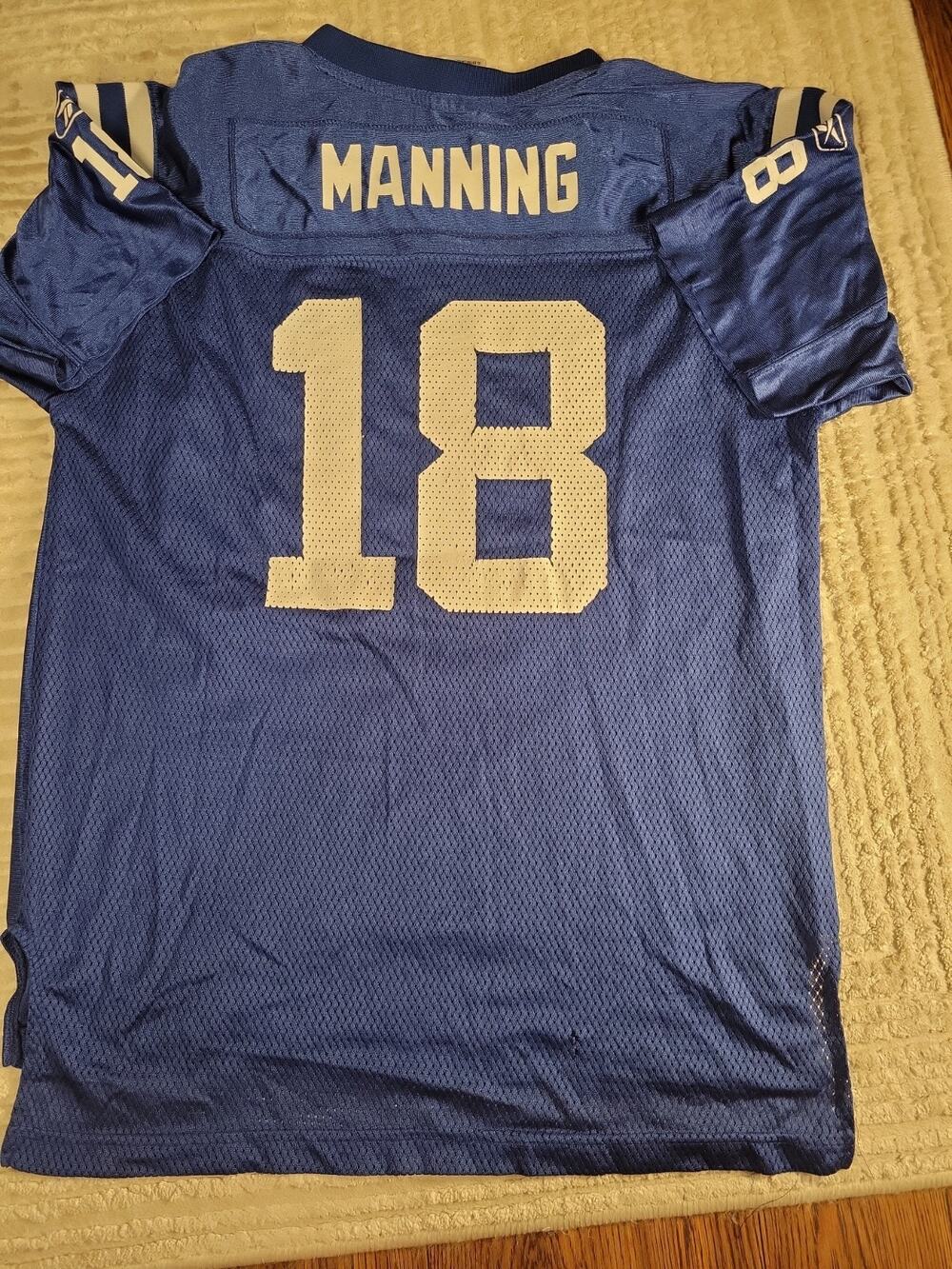 Reebok Peyton Manning Indianapolis Colts Football Jersey XL 18-20 Boys Youth Kid